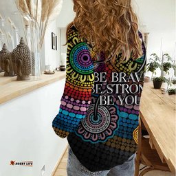 Australia LGBTQ+ History Month Women Casual Shirt Indigenous Rainbows Pride Be You