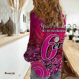 Sydney Sixers Champions Women Casual Shirt Lizard Indigenous Aboriginal