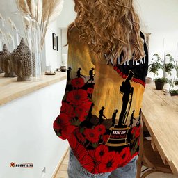 Custom Personalised New Zealand Anzac Women Casual Shirt Maori Camouflage Mix Poppies We Will Remember Them
