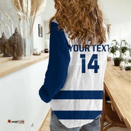 Personalised Geelong Football 2023 Women Casual Shirt Go Cats White Sporty Style