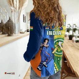 Australia And India Cricket Women Casual Shirt 2023 World Cup Final Together