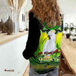 Personalised Australia Libra Cockatoo Zodiac Women Casual Shirt Auz Astrology Aboriginal - Green