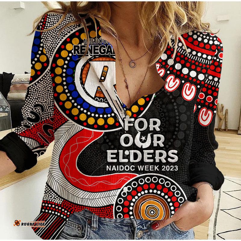 Melbourne Renegades Cricket Casual Shirt NAIDOC 2023 Aboriginal