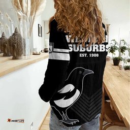 Western Suburbs Magpies Rugby Women Casual Shirt Simple Style
