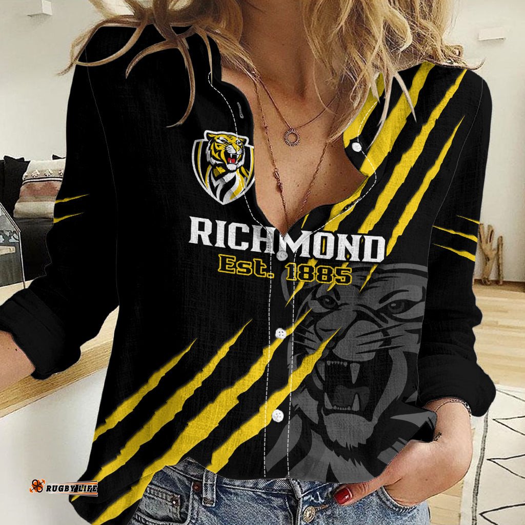 Richmond Football 2023 Women Casual Shirt Go Tigers Sporty Style