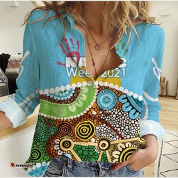 NAIDOC Week Women Casual Shirt Aboriginal Art