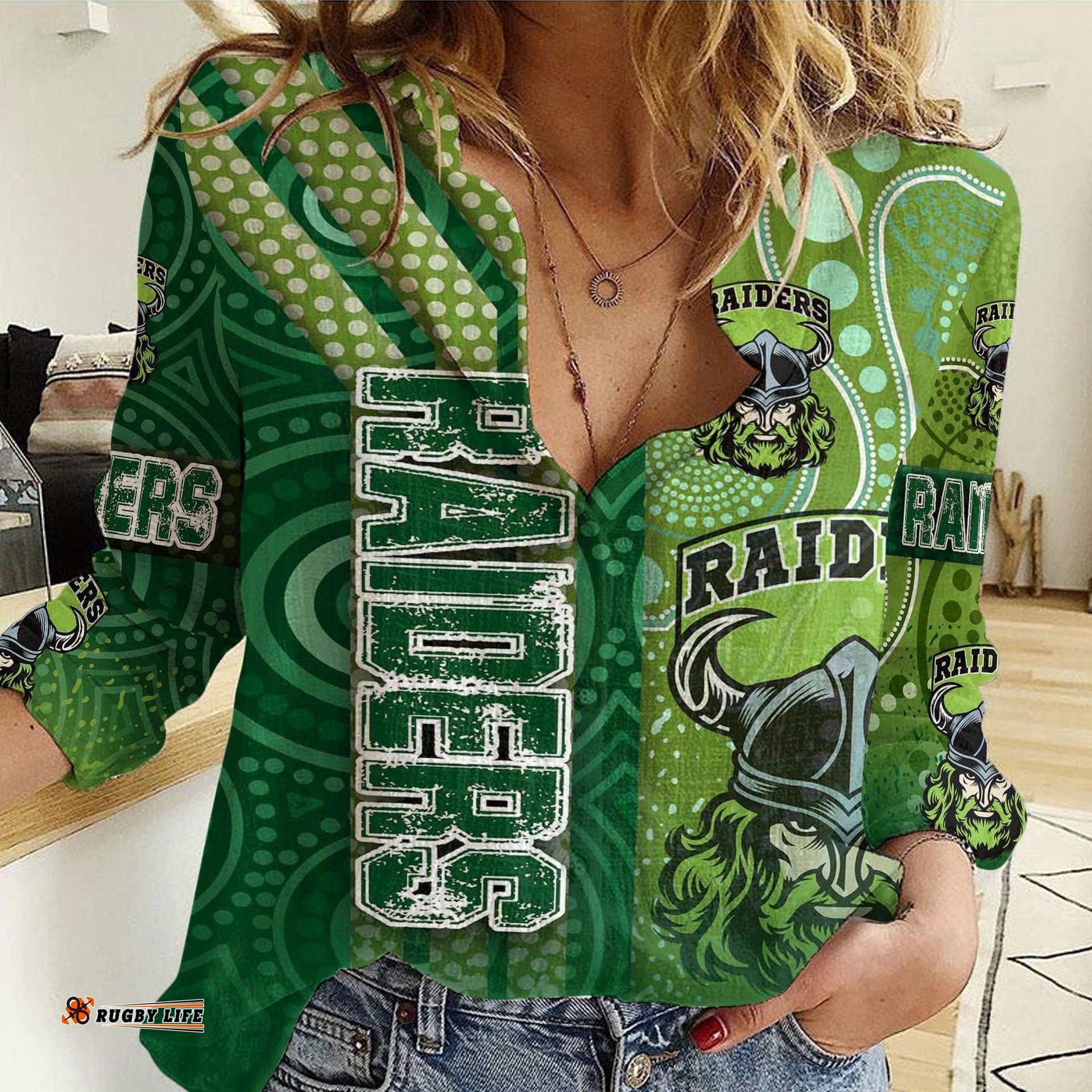Vibe Hoodie Clothing - Canberra Raiders Sporty Style Women Casual Shirt