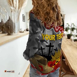 Tigers Football ANZAC 2023 Women Casual Shirt Aboriginal Mix Slouch Hat