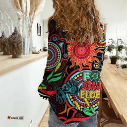 Suns Football Aboriginal Art Women Casual Shirt NAIDOC Indigenous Tribal