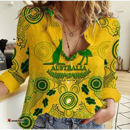 Australia Soccer Socceroos Casual Shirt Aboriginal Style