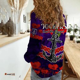 Dockers Football ANZAC Women Casual Shirt Lest We Forget