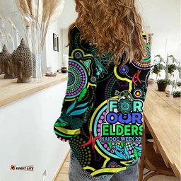 NAIDOC Week 2023 Women Casual Shirt Indigenous Tribal Ver.02 - Yellow