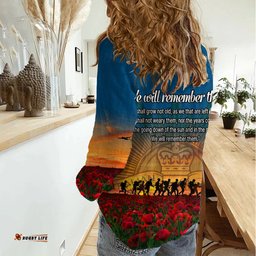 Remembrance Day Women Casual Shirt We will Remember Them