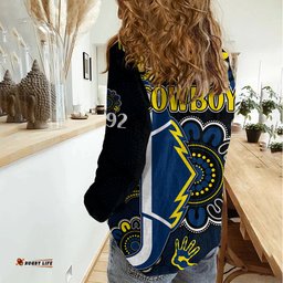 NRL North Queensland Cowboys Rugby Women Casual Shirt Est 1992 Aboriginal