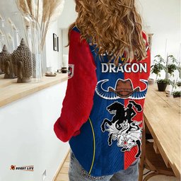 NRL Cowboys Combine Dragon Rugby Women Casual Shirt Sporty Style