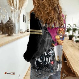 Personalised Collingwood And Lions Football Women Casual Shirt 2023 Grand Final Magpies Brisbane Together