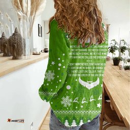 Raiders Rugby Women Casual Shirt The Mighty Green Machine 2023 Christmas Vibe