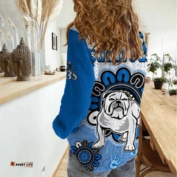 NRL Canterbury-Bankstown Bulldogs Rugby Berries 1935 Aboriginal Women Casual Shirt