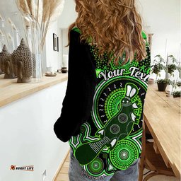 Personalised Australian Astrology Women Casual Shirt Aboriginal Platypus Zodiac Sign