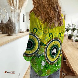 Australia Cricket Women Casual Shirt Aboriginal National Color Champion