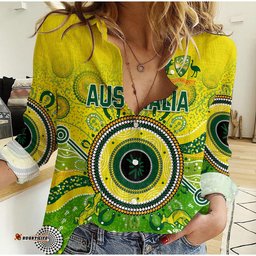 Australia Cricket Women Casual Shirt Aboriginal National Color Champion
