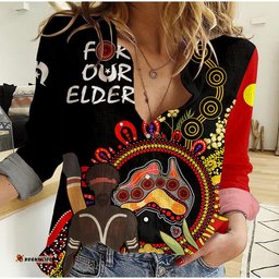 Custom Personalised NAIDOC 2023 Indigenous Women Casual Shirt Australia Map With Golden Wattle