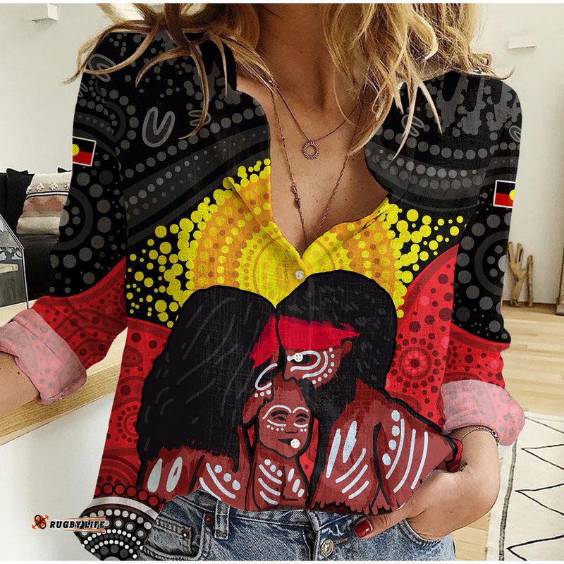 Australia Indigenous Aboriginal Family Women Casual Shirt