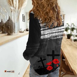 ANZAC DAY Women Casual Shirt Camo Style - Lest We Forget