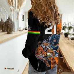Custom NRL Tigers Combine Panthers Rugby Women Casual Shirt Sporty Style