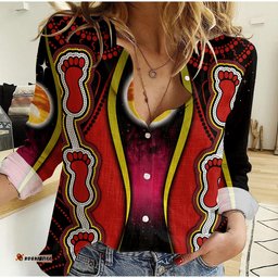 Custom Personalised Australian Aboriginal Flags Symbolic Meaning Women Casual Shirt