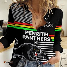 Penrith Panthers Rugby Women Casual Shirt Proud The Panthers Comeback