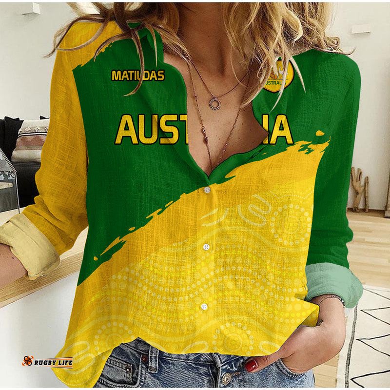 Australia Soccer Women Casual Shirt World Cup Football Matildas Female Socceroos