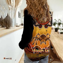 Personalised Australia Scorpio Tarantulas Spider Zodiac Women Casual Shirt Auz Astrology Aboriginal - Red