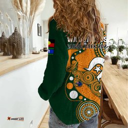 Wallabies Rugby NAIDOC Women Casual Shirt Aboriginal Camouflage Lest We Forget