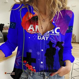 Custom Personalised Australia And New Zealand ANZAC Women Casual Shirt Lest We Forget