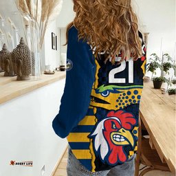 Custom NRL Eels Combine Roosters Rugby Women Casual Shirt Sporty Style