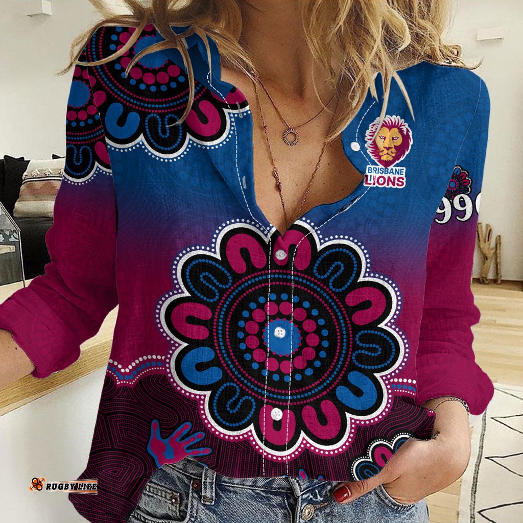 AFL Brisbane Lions 1996 Aboriginal Women Casual Shirt