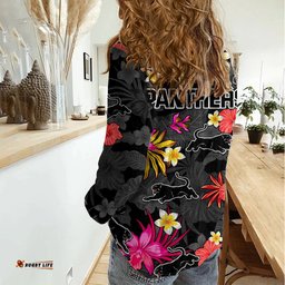 Panthers Rugby Women Casual Shirt Beautiful Floral Pattern Spring Summer Vibe