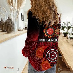 Australia Indigenous Rugby Women Casual Shirt All Stars Aboriginal Turtle