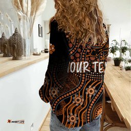Personalised Northern Territory Day Women Casual Shirt Indigenous Sun and Life Art