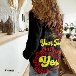 Personalised Australia Walk For Yes Women Casual Shirt Indigenous Voice 2023 Aboriginal Red Vibe