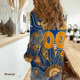 Personalised Eagles NAIDOC Week 2024 Women Casual Shirt Aussie Aboriginal Art