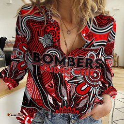 Personalised Bombers NAIDOC Week 2024 Women Casual Shirt Aussie Aboriginal Art