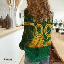 Personalised Matildas Australia Soccer Women Casual Shirt Aboriginal Dot Painting
