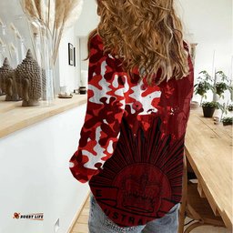 NRL ANZAC 2023 St Dragons Women Casual Shirt Camouflage