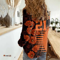 Scorchers Cricket Never Forget Custom Women Casual Shirt ANZAC Day with Poppy Aboriginal