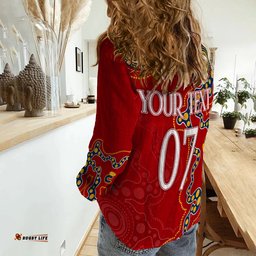 Adelaide United Soccer Indigenous Women Casual Shirt The Reds
