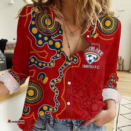 Adelaide United Soccer Indigenous Women Casual Shirt The Reds
