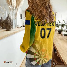 Custom Australia Darts Women Casual Shirt National Color Basic