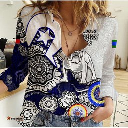 Bulldogs Rugby Casual Shirt NAIDOC 2023 Patterns